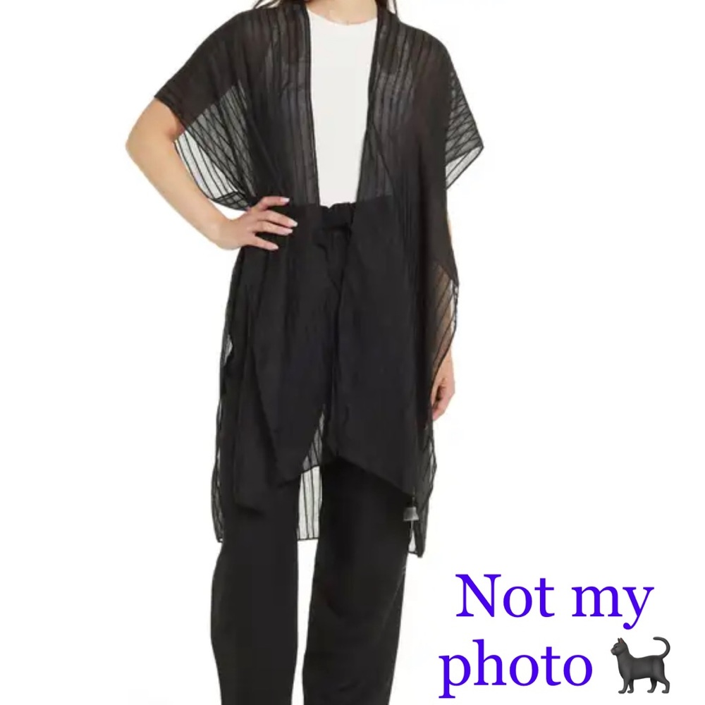 Bohemian Sheer Mesh layering vest, ruana. One size.